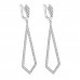 1.28 ct Round Cut Diamond Chandelier Earrings in 14 kt White Gold 1.28 ct Round Cut Diamond Chandelier Earrings in 14 kt White Gold